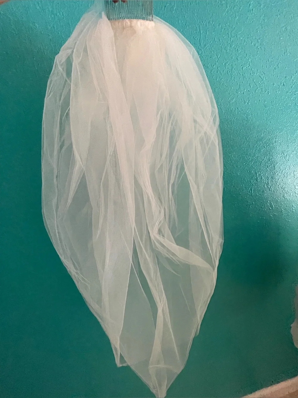 Double Bubble veil 30 inch Ivory